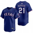 Texas Rangers #21 Jake Burger Royal Blue Men's & Youth Stitched Jersey