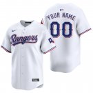 Texas Rangers #00 Custom Name And Number White Men's & Youth Stitched Jersey