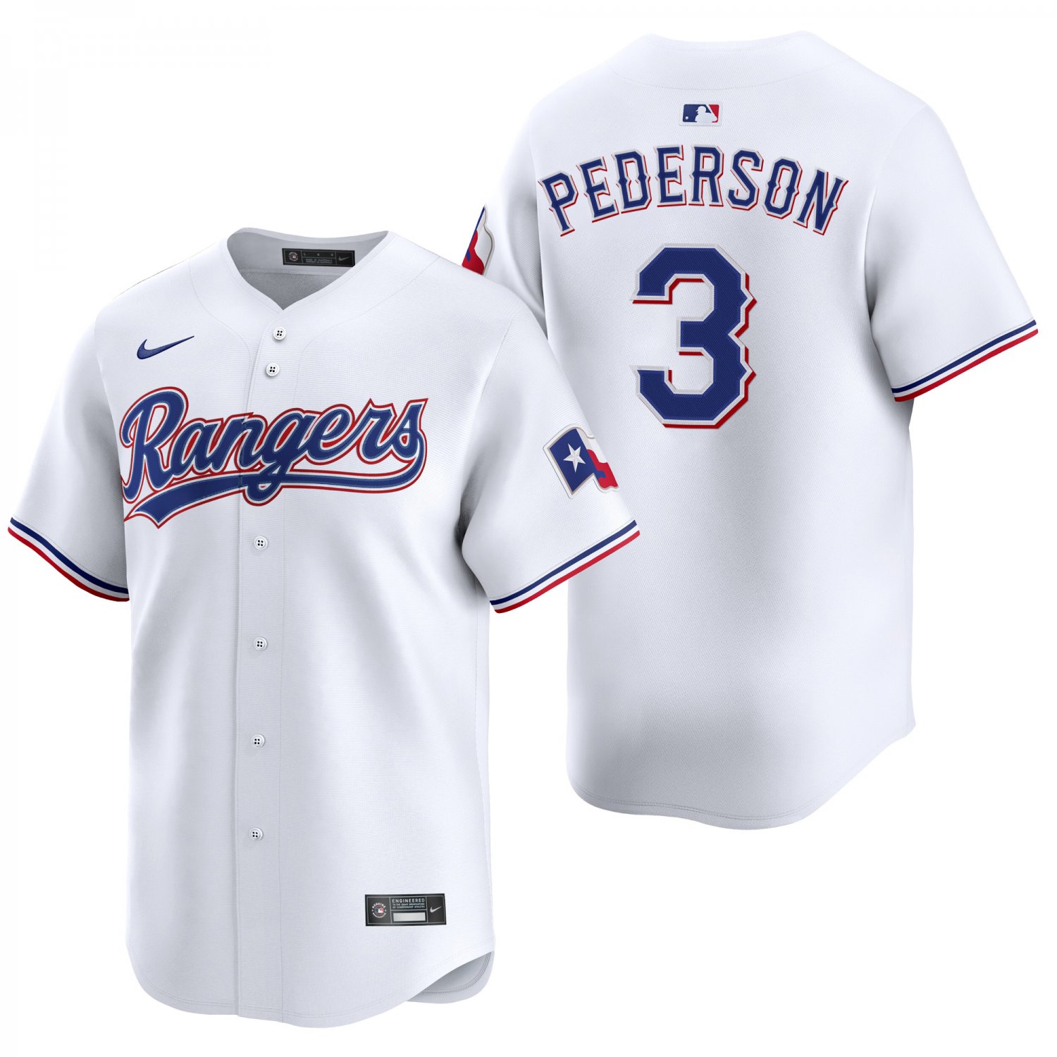 Texas Rangers #3 Joc Pederson White Men's & Youth Stitched Jersey