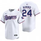 Texas Rangers #24 Brandon Nimmo White Men's & Youth Stitched Jersey