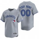 Toronto Blue Jays #00 Custom Name And Number Gray Men's & Youth Stitched Jersey