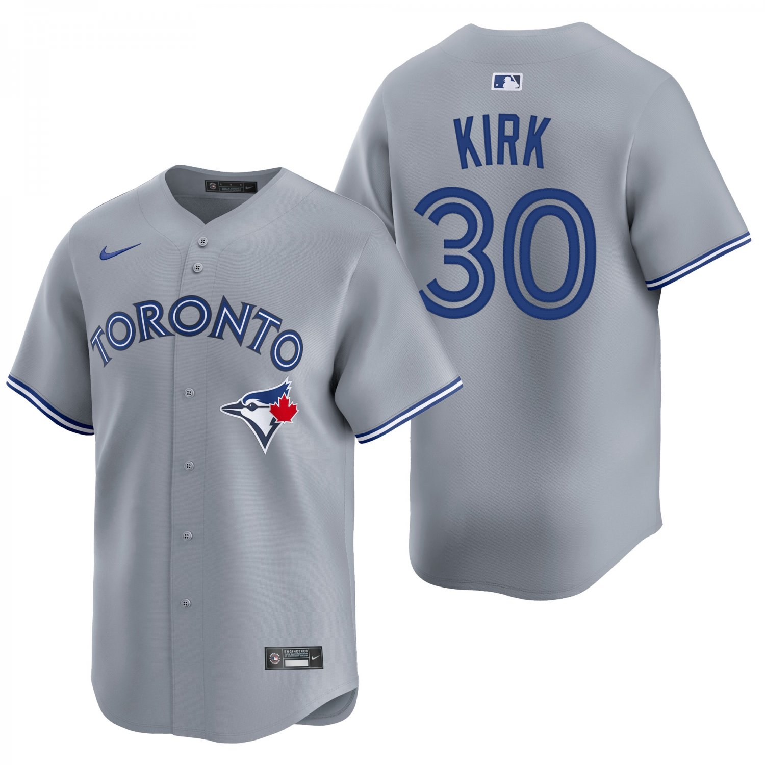 Toronto Blue Jays #30 Alejandro Kirk Gray Men's & Youth Stitched Jersey