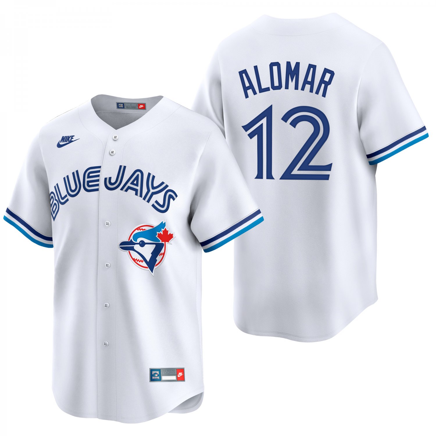 Toronto Blue Jays #12 Roberto Alomar White Throwback Men's & Youth Stitched Jersey