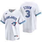 Toronto Blue Jays #3 Myles Straw White Throwback Men's & Youth Stitched Jersey