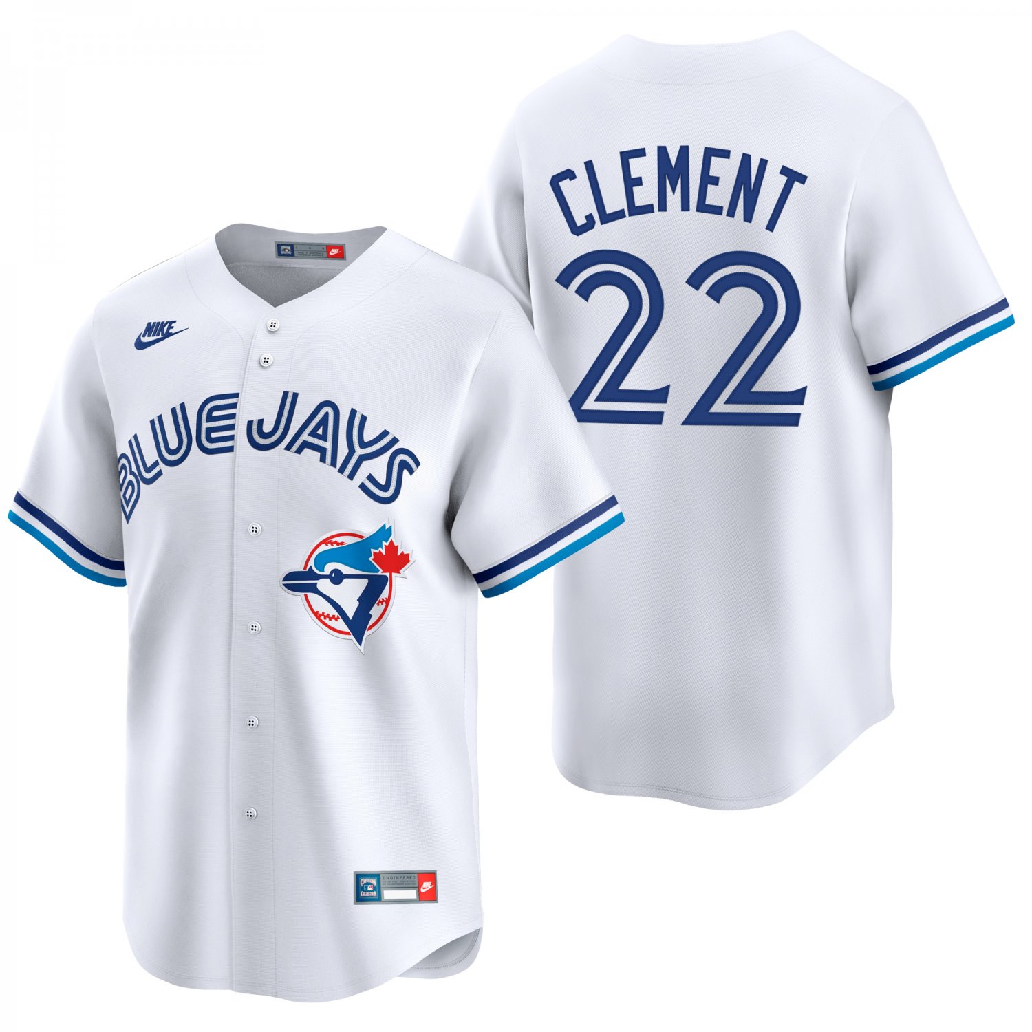 Toronto Blue Jays #22 Ernie Clement White Throwback Men's & Youth Stitched Jersey