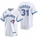 Toronto Blue Jays #31 Max Scherzer White Throwback Men's & Youth Stitched Jersey