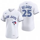 Toronto Blue Jays #25 Carlos Delgado White Men's & Youth Stitched Jersey