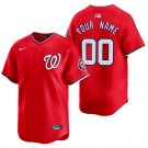 Washington Nationals #00 Custom Name And Number Red Men's & Youth Stitched Jersey