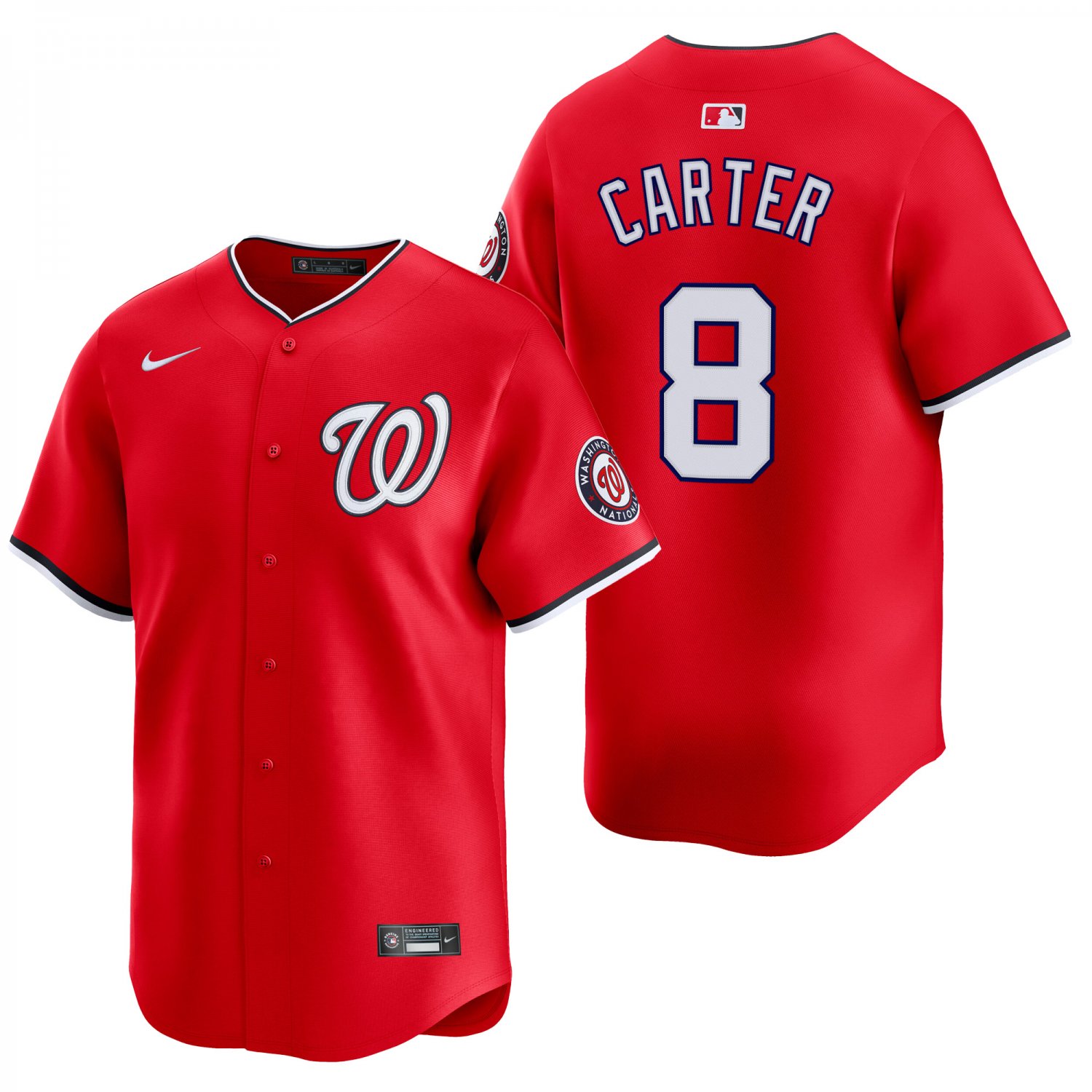 Washington Nationals #8 Gary Carter Red Men's & Youth Stitched Jersey