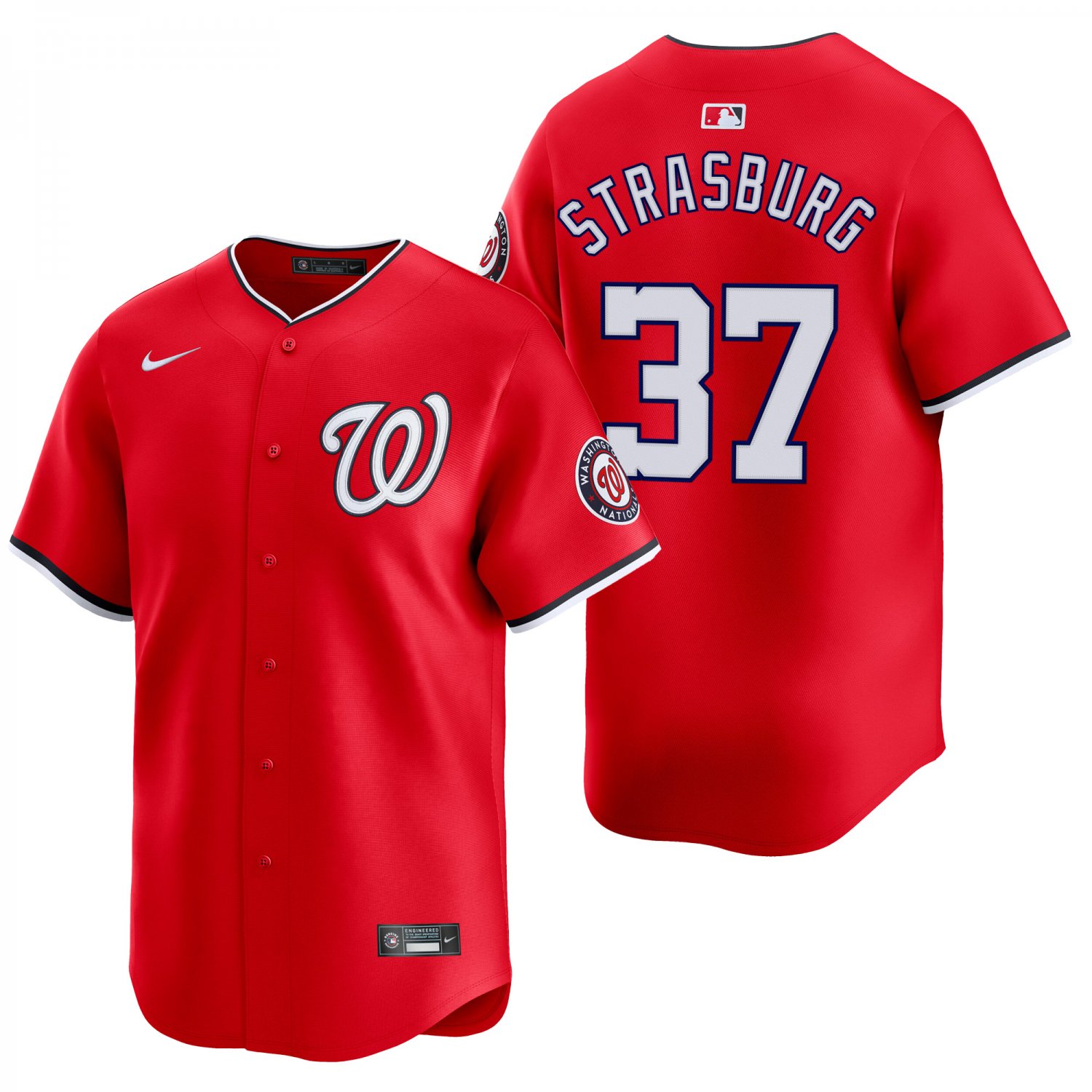 Washington Nationals #37 Stephen Strasburg Red Men's & Youth Stitched Jersey