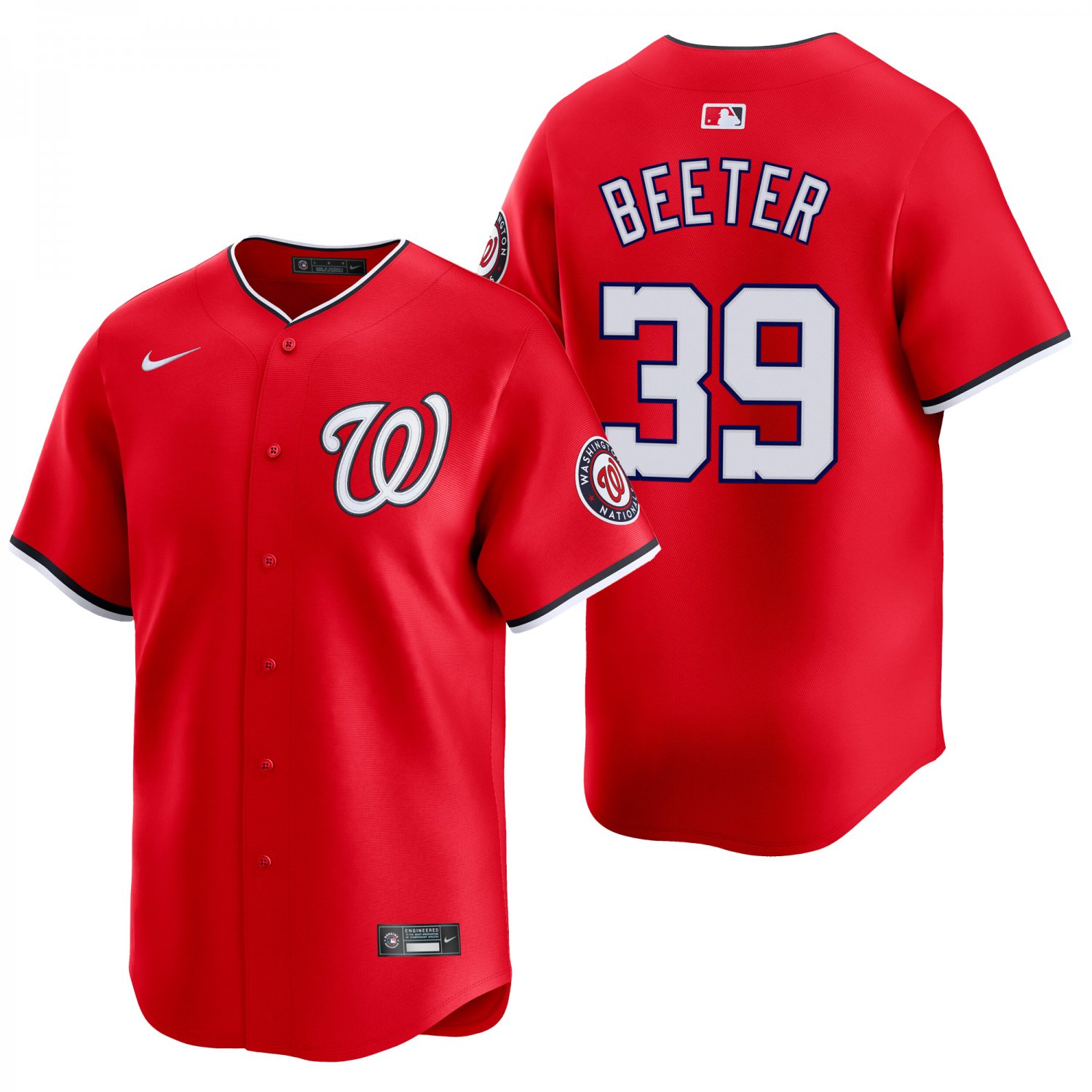Washington Nationals #39 Clayton Beeter Red Men's & Youth Stitched Jersey