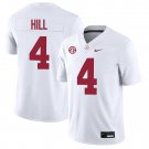 Alabama Crimson Tide #4 Daniel Hill White Jersey