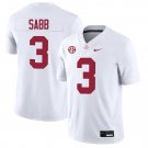 Alabama Crimson Tide #3 Keon Sabb White Jersey