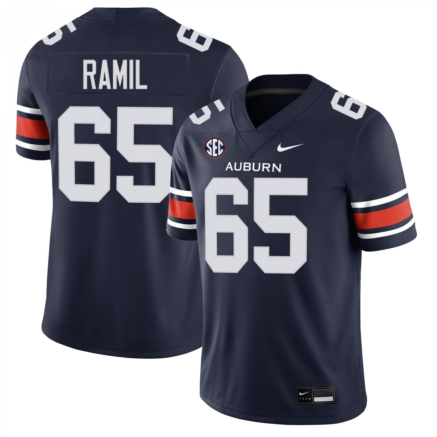 Auburn Tigers #65 Stanton Ramil Navy Jersey