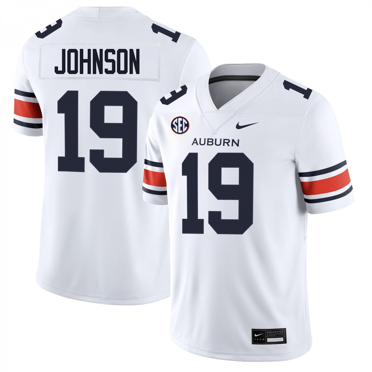 Auburn Tigers #19 Jake Johnson White Jersey