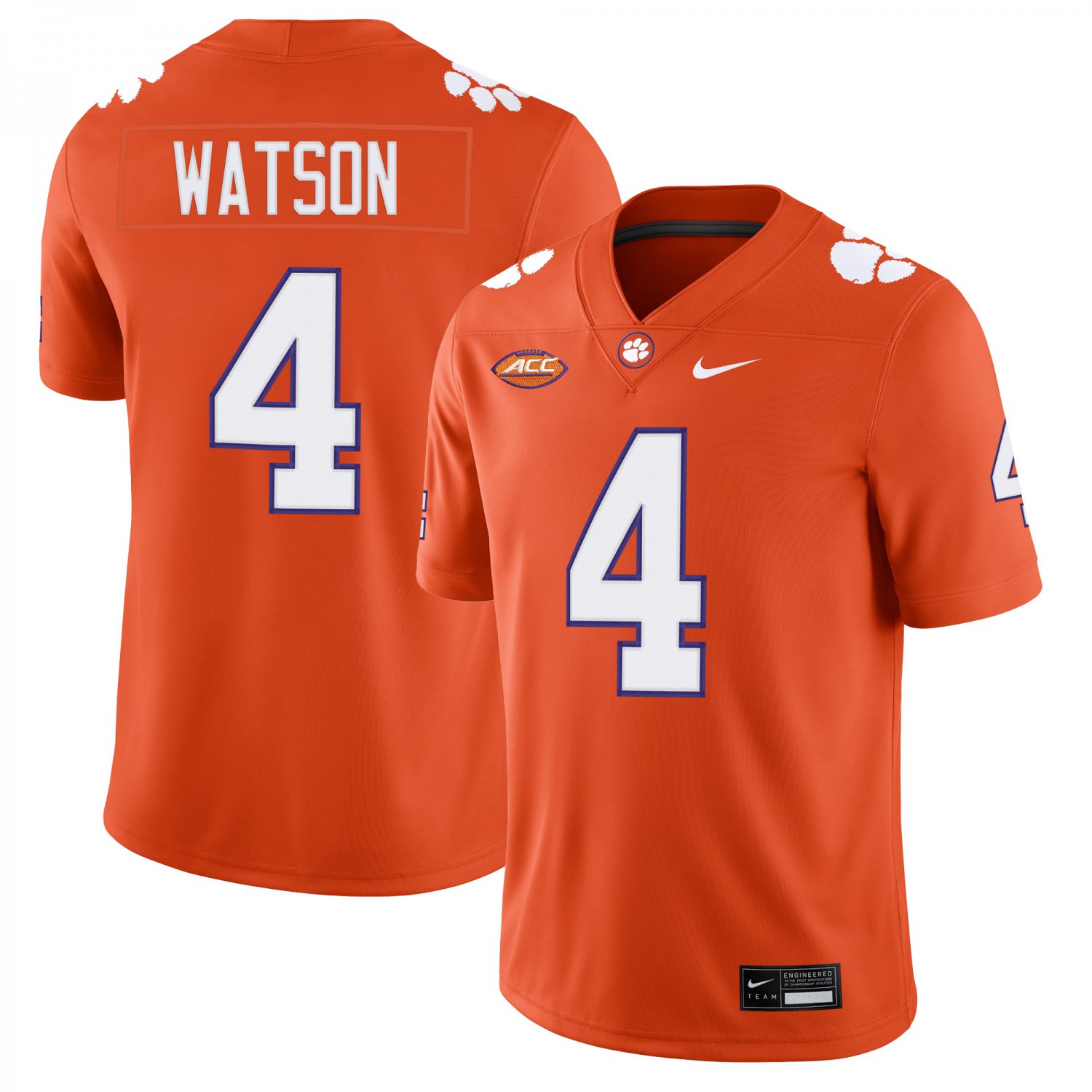 Clemson Tigers #4 Deshaun Watson Orange Jersey