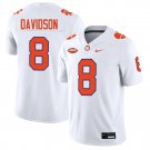 Clemson Tigers #8 Gideon Davidson White Jersey