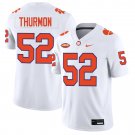 Clemson Tigers #52 Elyjah Thurmon White Jersey