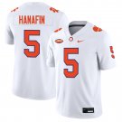 Clemson Tigers #5 Ronan Hanafin White Jersey
