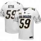 Colorado Buffaloes #59 Yahya Attia White Jersey