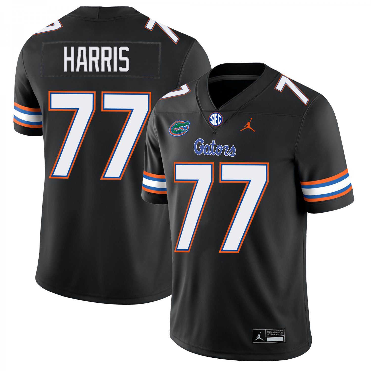 Florida Gators #77 Knijeah Harris Black Jersey