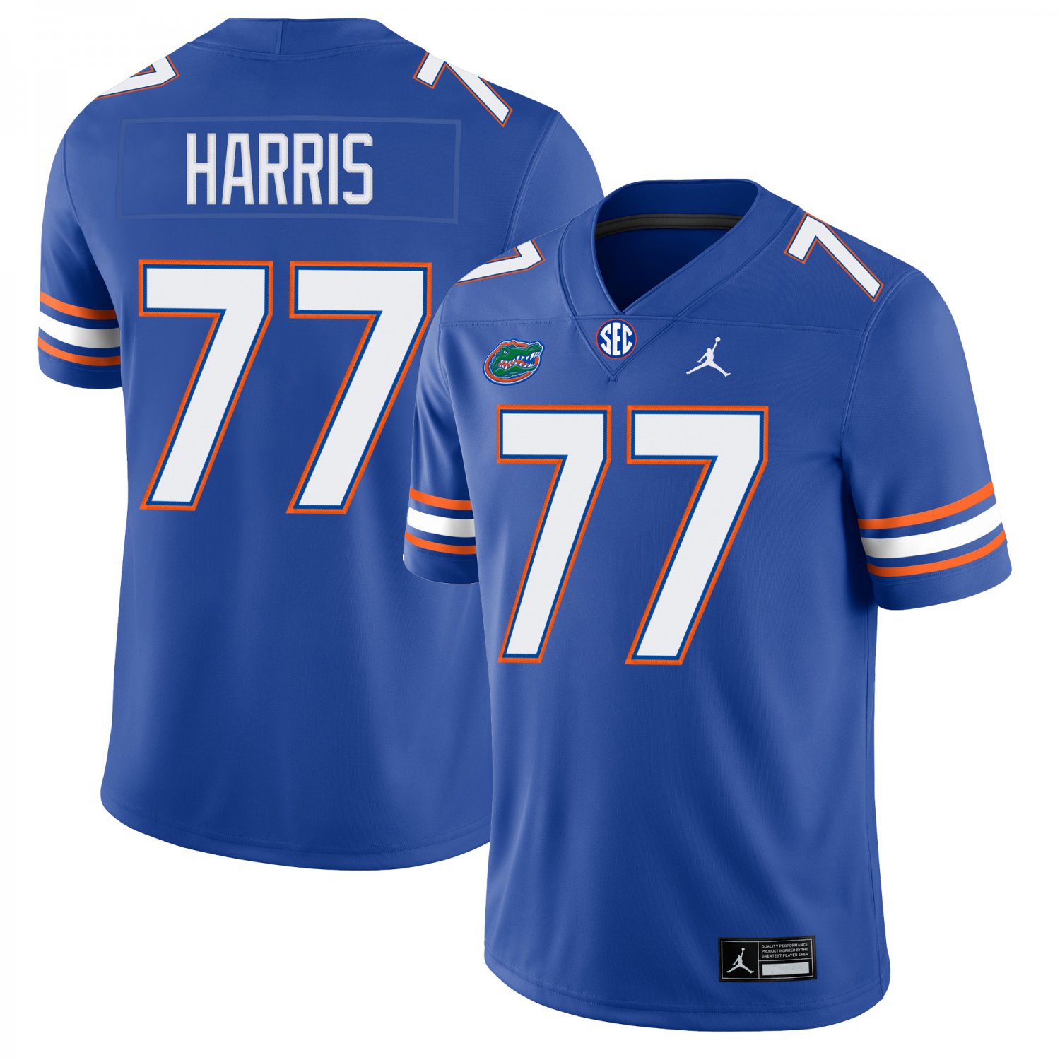 Florida Gators #77 Knijeah Harris Blue Jersey