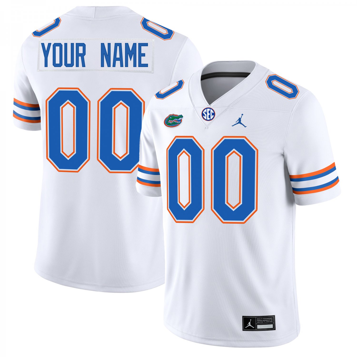 Florida Gators #00 Custom Name And Number White Jersey
