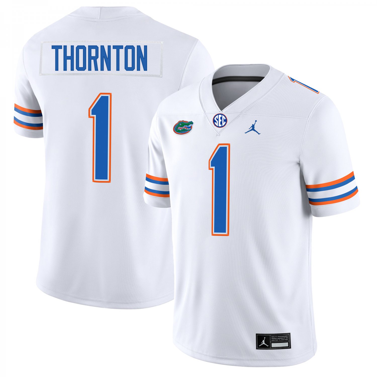 Florida Gators #1 Bryce Thornton White Jersey
