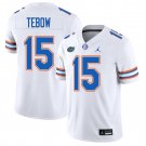 Florida Gators #15 Tim Tebow White Jersey