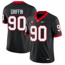 Georgia Bulldogs #90 Elijah Griffin Black Jersey