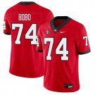 Georgia Bulldogs #74 Drew Bobo Red Jersey