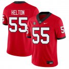 Georgia Bulldogs #55 Zykie Helton Red Jersey