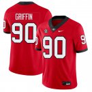 Georgia Bulldogs #90 Elijah Griffin Red Jersey