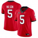Georgia Bulldogs #5 Raylen Wilson Red Jersey