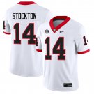 Georgia Bulldogs #14 Gunner Stockton White Jersey