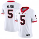 Georgia Bulldogs #5 Raylen Wilson White Jersey