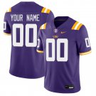 LSU Tigers #00 Custom Name And Number Purple Jersey