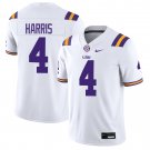 LSU Tigers #4 Jackson Harris White Jersey