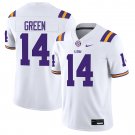 LSU Tigers #14 Trey'Dez Green White Jersey