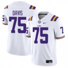 LSU Tigers #75 Weston Davis White Jersey