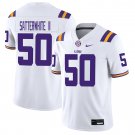 LSU Tigers #50 William Satterwhite II White Jersey