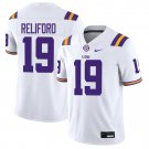 LSU Tigers #19 Gabriel Reliford White Jersey