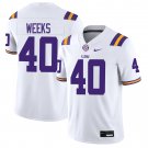 LSU Tigers #40 Whit Weeks White Jersey