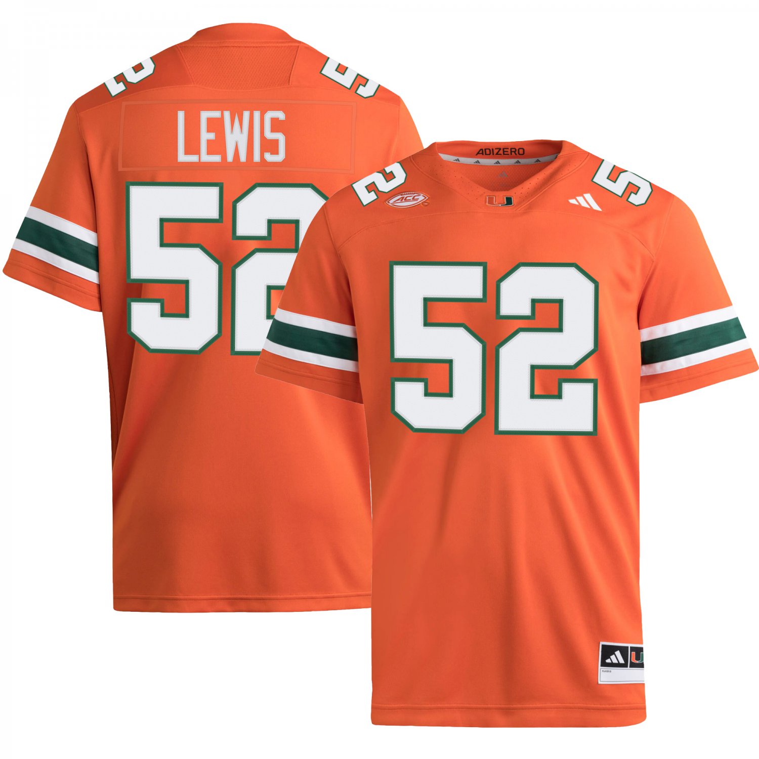 Miami Hurricanes #52 Ray Lewis Orange Jersey
