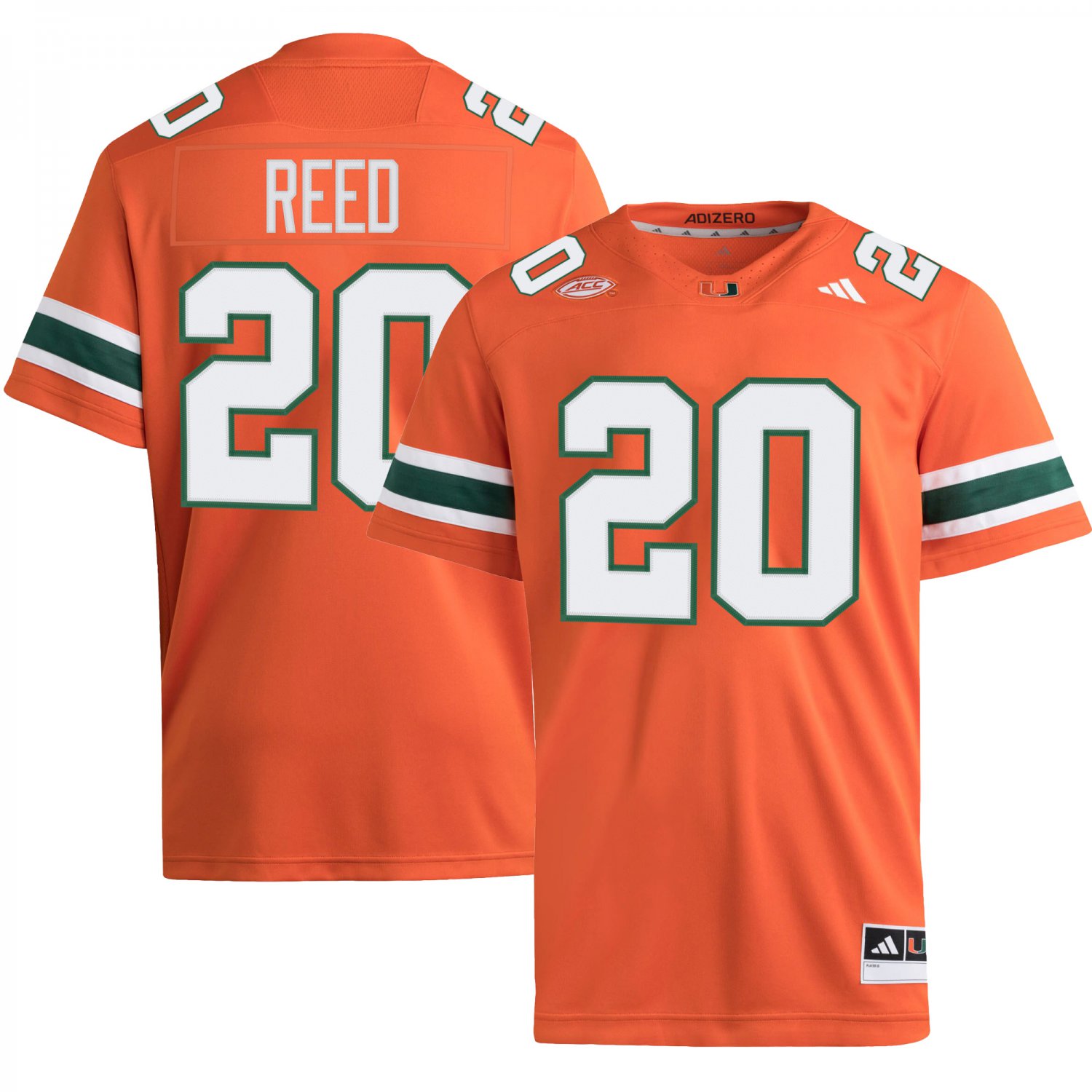 Miami Hurricanes #20 Ed Reed Orange Jersey