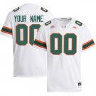 Miami Hurricanes #00 Custom Name And Number White Jersey