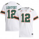 Miami Hurricanes #12 Marquise Lightfoot White Jersey