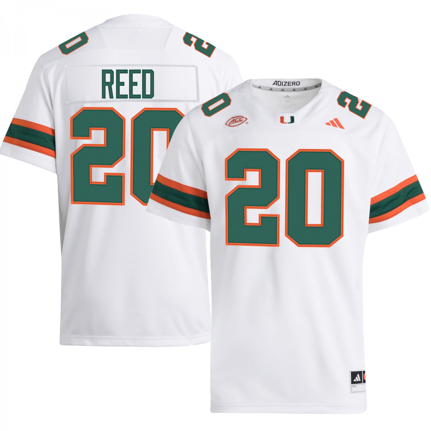 Miami Hurricanes #20 Ed Reed White Jersey