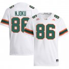 Miami Hurricanes #86 David Njoku White Jersey