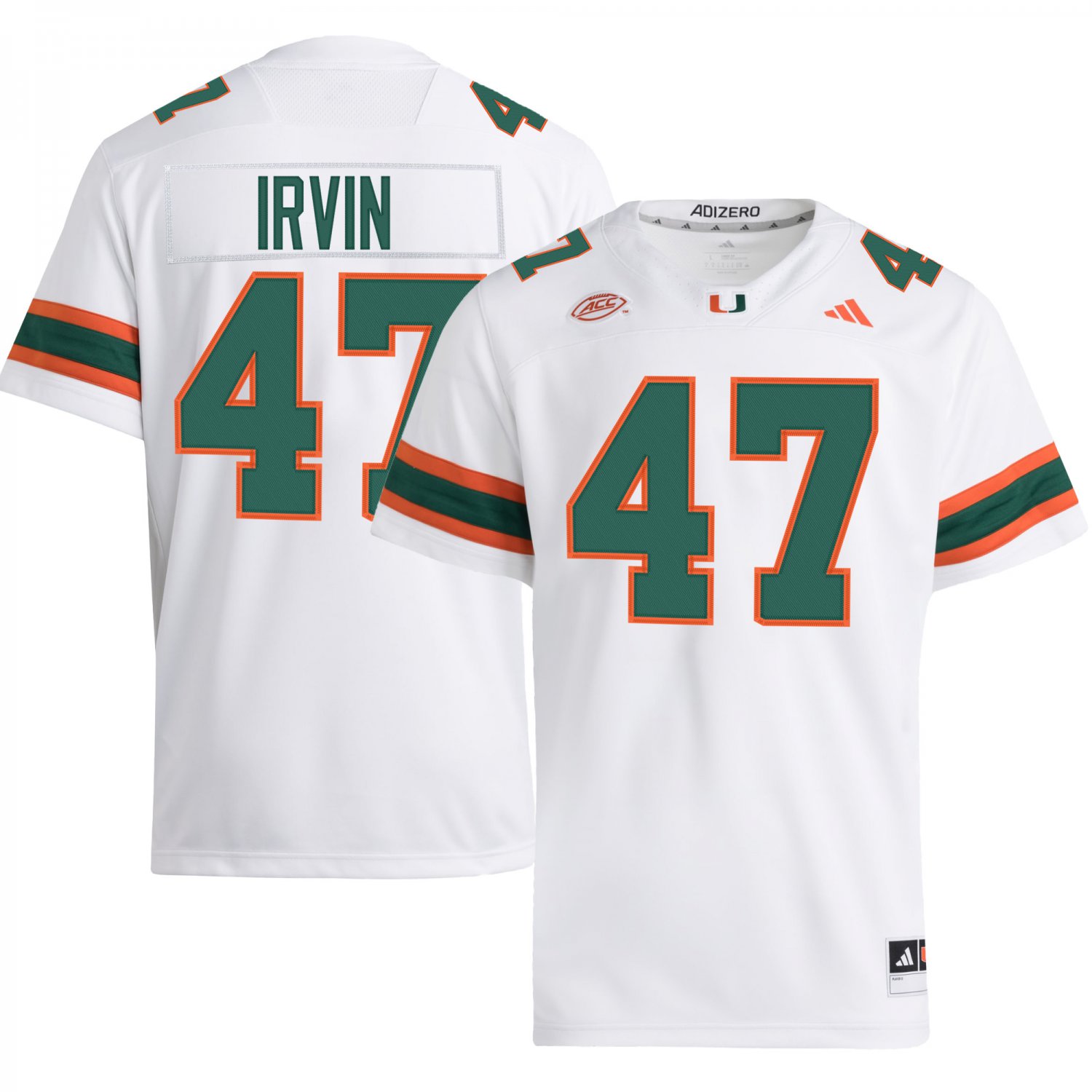 Miami Hurricanes #47 Michael Irvin White Jersey